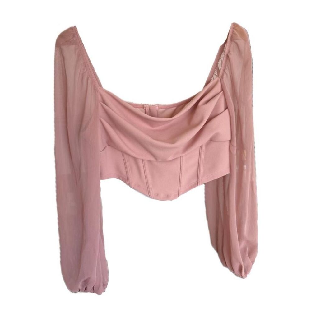 Coquette Women's Pink Corset off the shoulder top